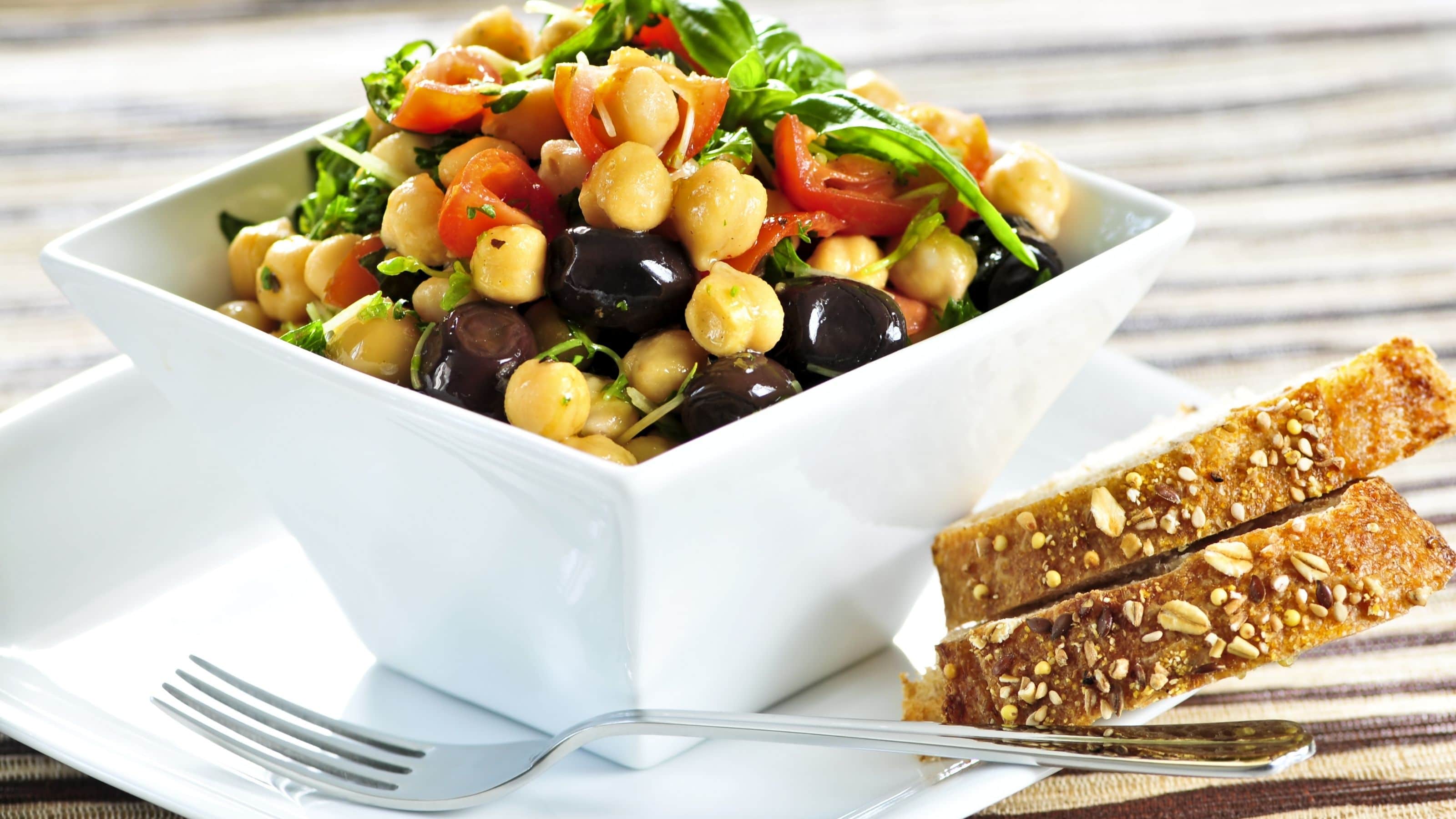 Beet Greens with Chickpeas & Olives