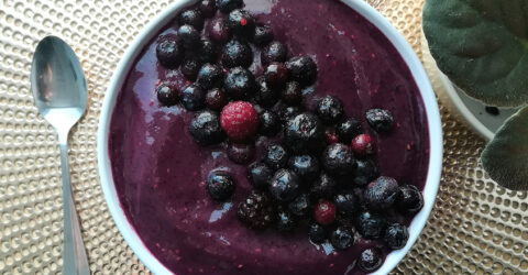 Blueberry Sweet Potato Smoothie Bowl