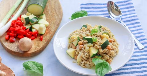 Chickpeas and Mushroom Rice