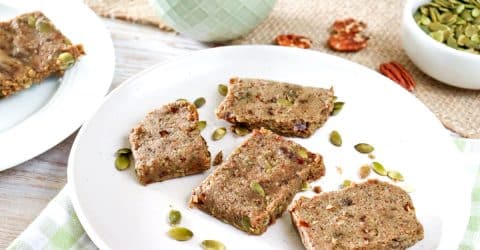 Barras energéticas de calabaza con especias