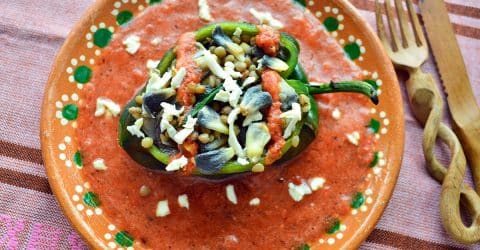 Poblano Pepper Stuffed With Huitlacoche