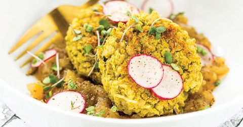 Savory Sage Breakfast Patties With Apple-Chia Compote