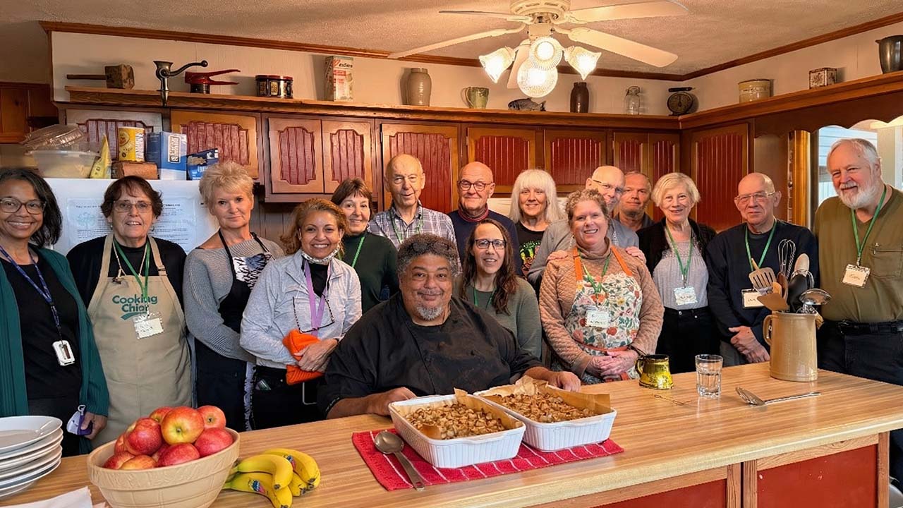 Cooking retreat group photo