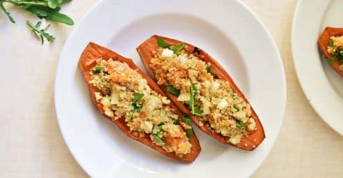 Stuffed Sweet Potatoes with Quinoa and Vegetables