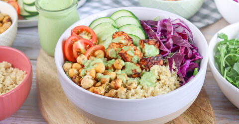 Vegan Cobb Salad with Green Goddess Dressing
